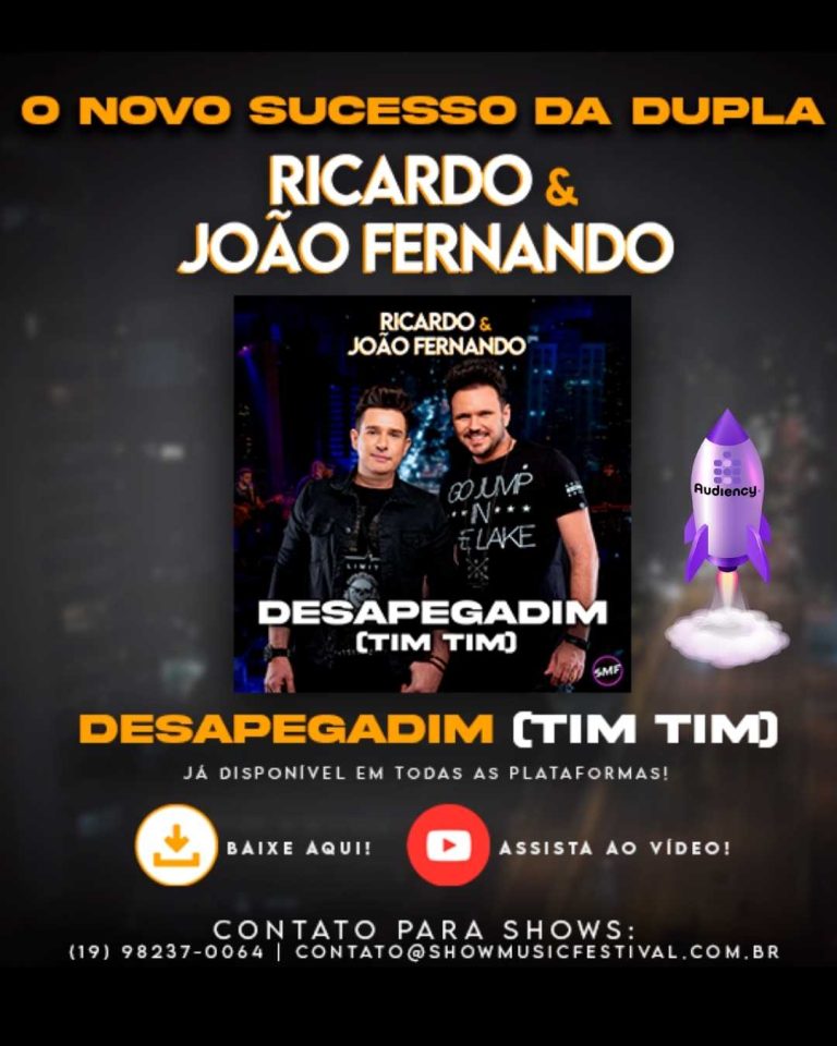 desapedagim é o lançamento de Ricardo e João Fernando nas rádios do Brasil