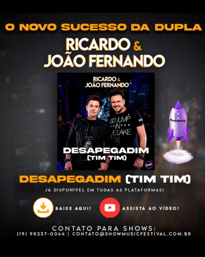 desapedagim é o lançamento de Ricardo e João Fernando nas rádios do Brasil