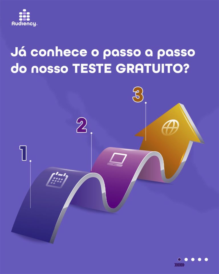 passo a passo teste gratuito audiency