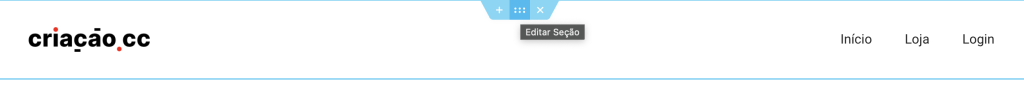 editar seção tela editor do Elementor