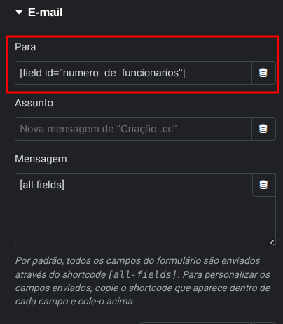 Campo Para destacado