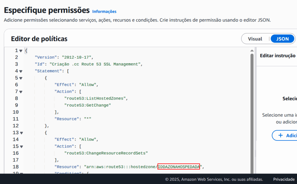 Substituir texto idzonahospedada pela seu id zona hospedada.