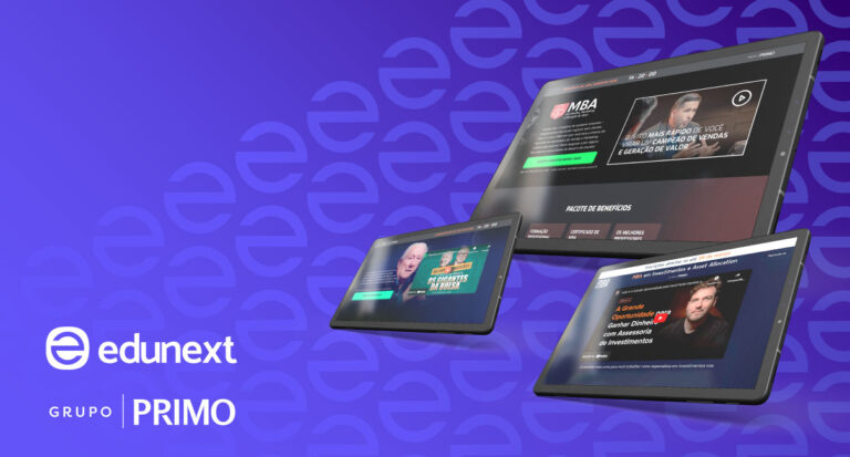 Plataforma de gerenciamento de matrículas edunext em parceria com o Grupo Primo