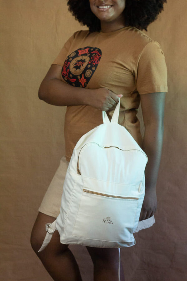 Mochila Justa Trama Grande Crua - Imagem 2