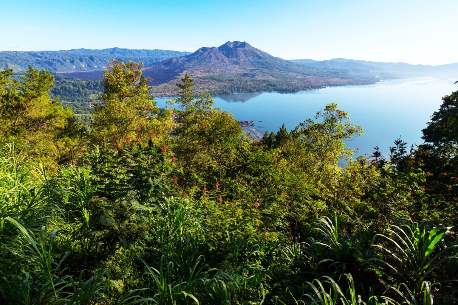 Batur volcano on Bali island, Indonesia