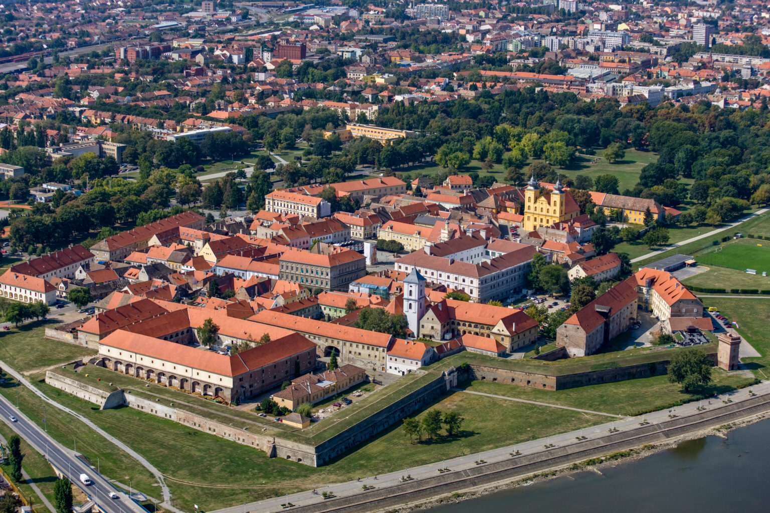 Aerial Photo of Historic Village of Osijek Croatia