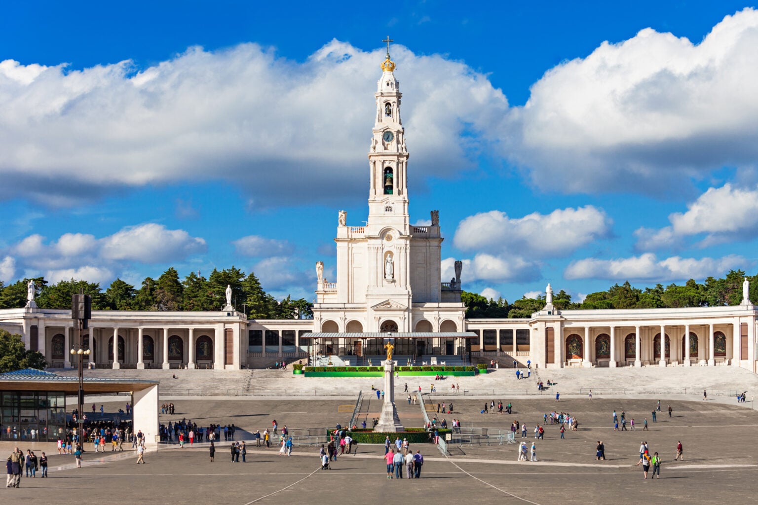 The Sanctuary of Fatima, which is also referred to as the Basilica of Our Lady of Fatima, Portugal