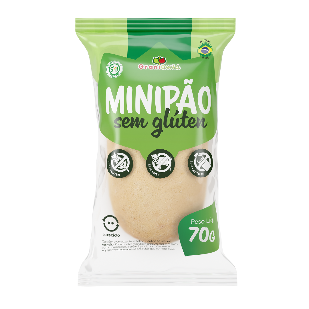 minipão sem gluten graniamici