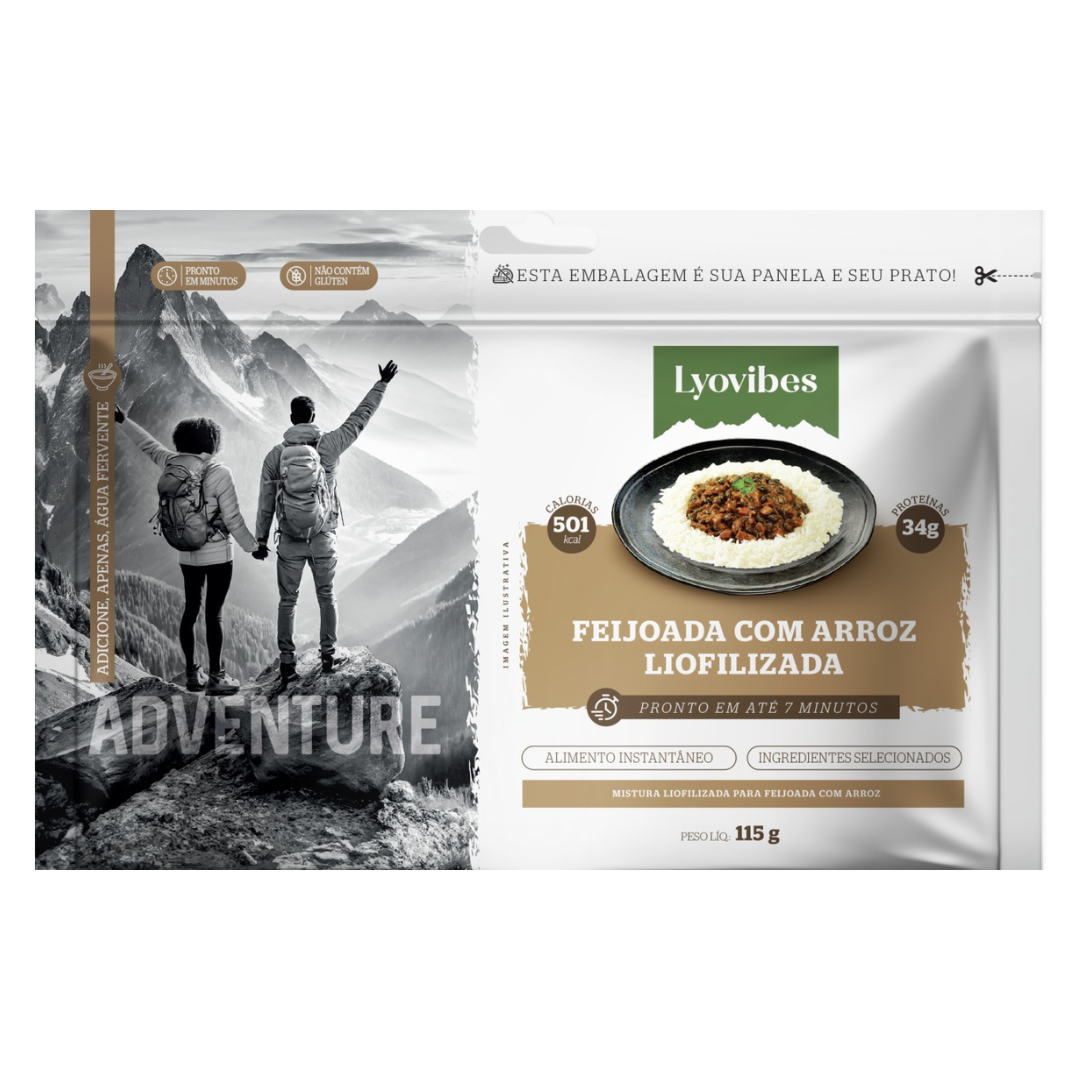 feijoada com arroz liofilizada lyovibes
