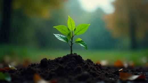 árvore sendo plantada, representando a sustentabilidade que a telemedicina oferece