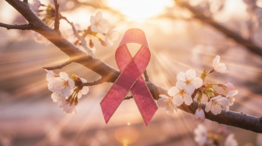 laço da campanha outubro rosa