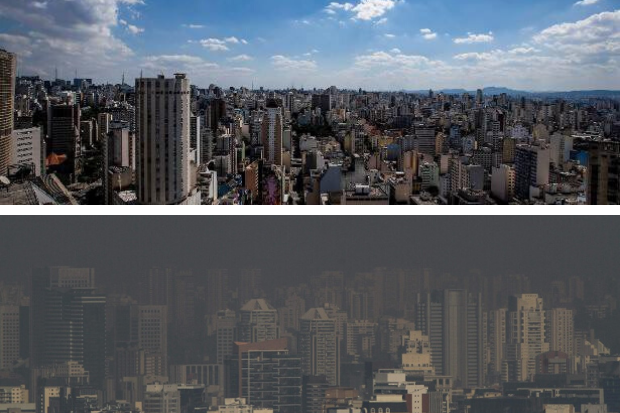 Céu de São Paulo sem fumaça